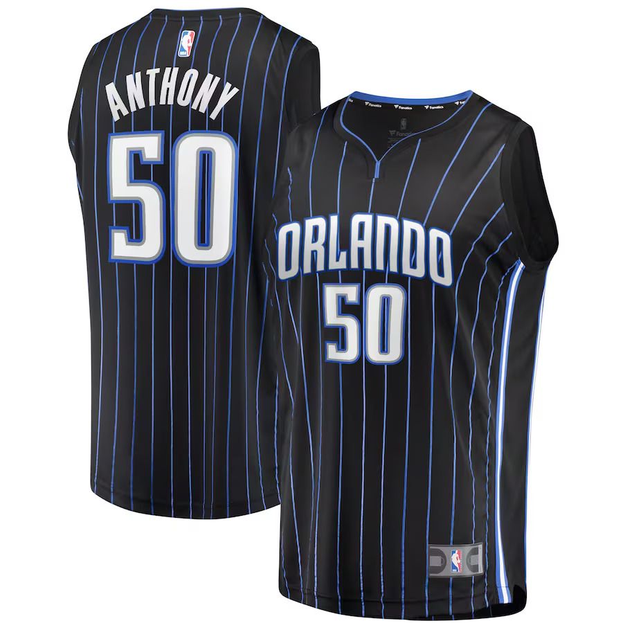 Men Orlando Magic #50 Cole Anthony Fanatics Branded Black Fast Break Replica NBA Jersey